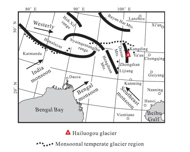 hailuoguo glacier map