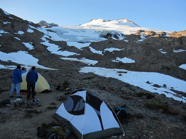 Camp below Easton Glacier