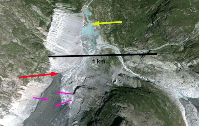 glacier du mont mine terminus