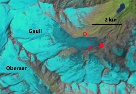 gauli glacier 1990