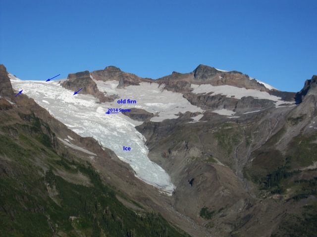 Tom Hammond Image adusted to show firn, ice and retained snow. Sept. 27th