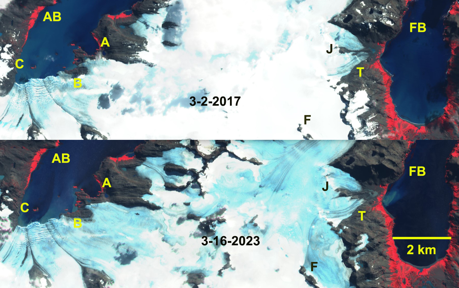 Turnback glacier 2017-2023