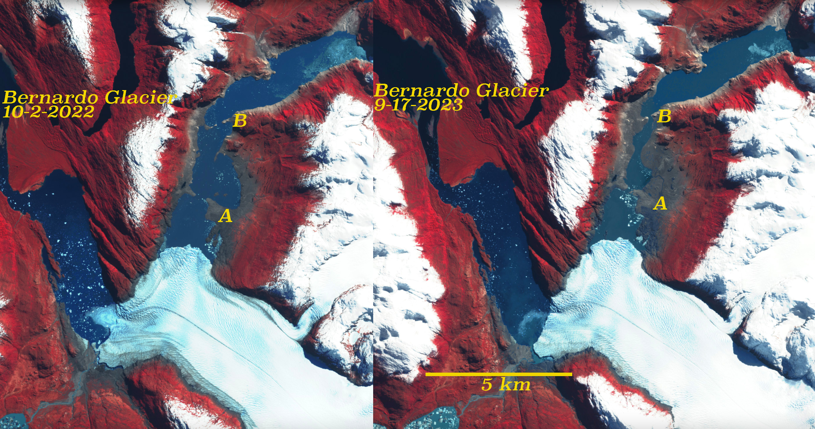 bernardo glacier 2022-2023 spring