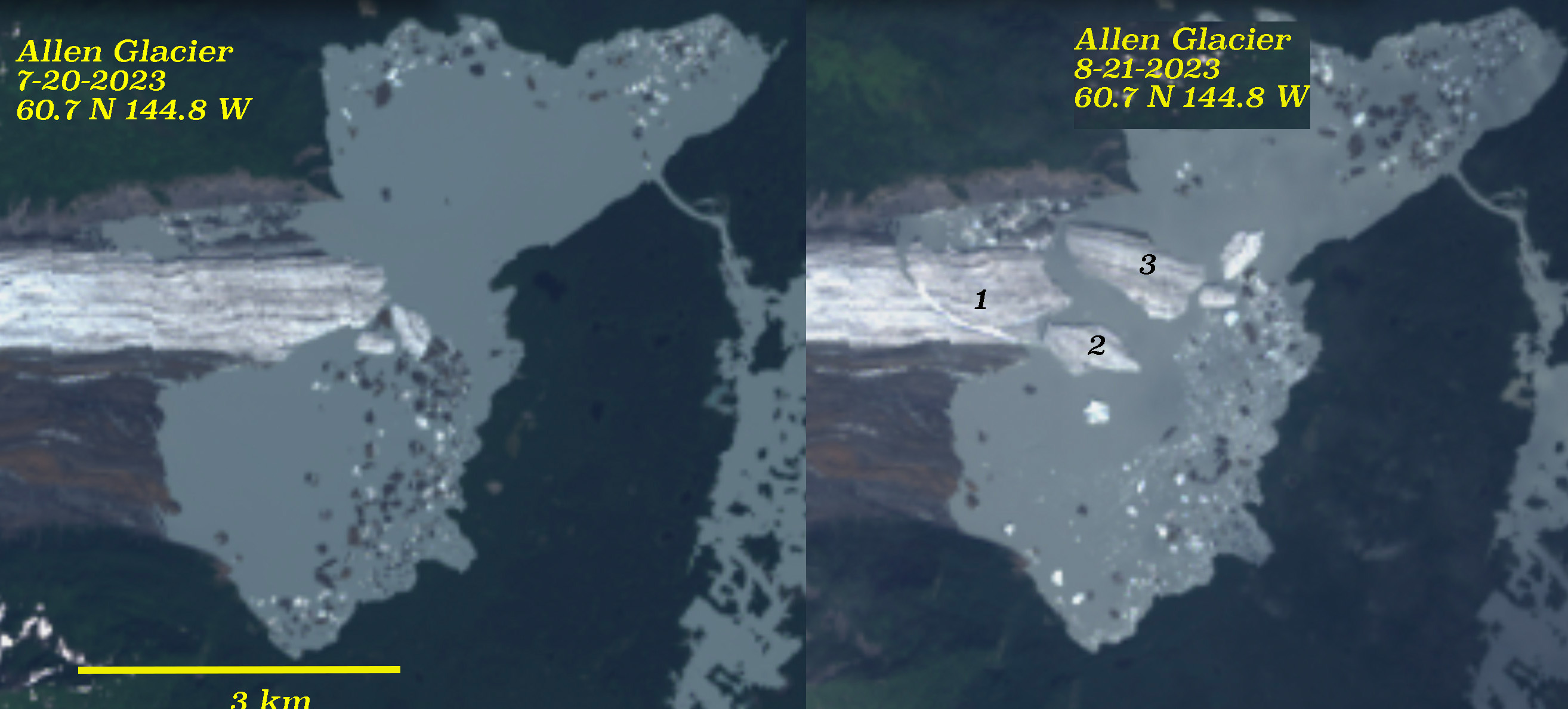 allen glacier comparison 2023