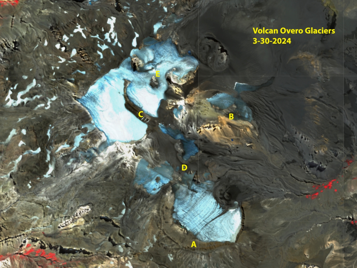 Volcan Overo Glaciers, Argentina Lack Accumulation Zone Cannot Survive