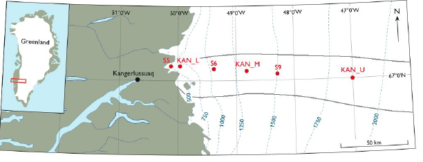 k transect map