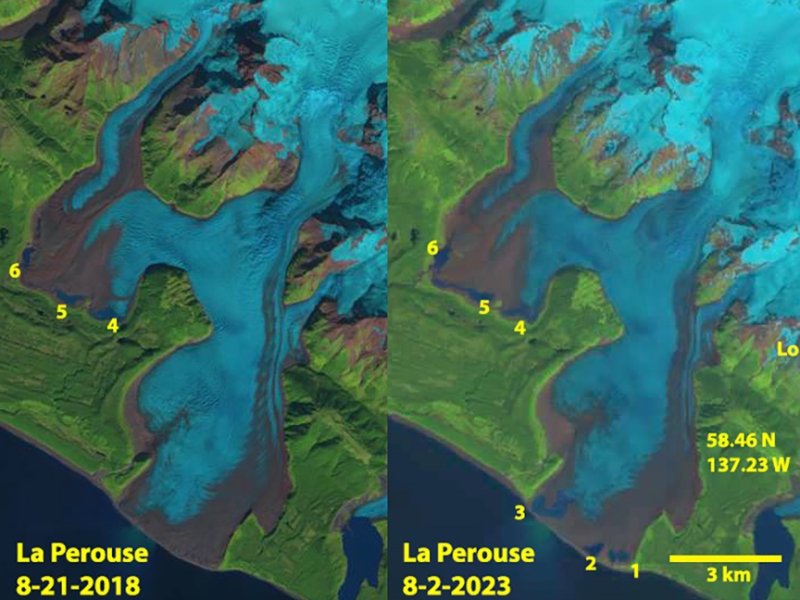 La Perouse Glacier, Alaska Lake Formation Retreat Acceleration
