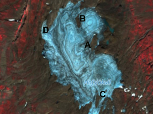 Hofsjokull East, Iceland Loses all Snow Cover in 2025-Bedrock Expanding amidst Ice&nbsp;Cap