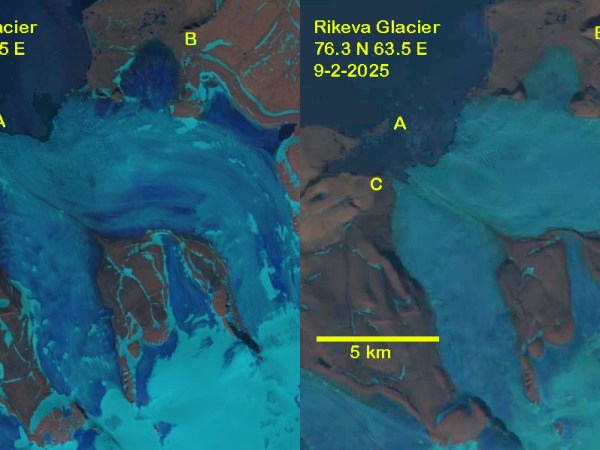 Rikeva Glacier, Novaya Zemlya 2000-2025 Retreat Releases New&nbsp;Island