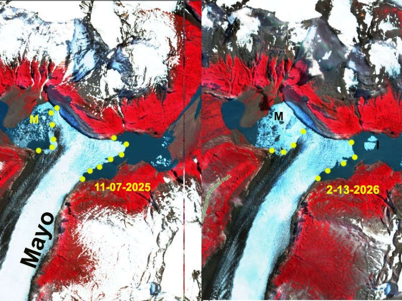 Glaciar Mayo, Argentina Terminus Collapsing in&nbsp;2026