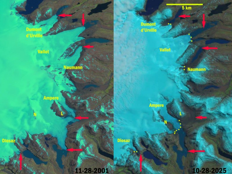 Cook Ice Cap, Kerguelen Island 21st Century&nbsp;Retreat