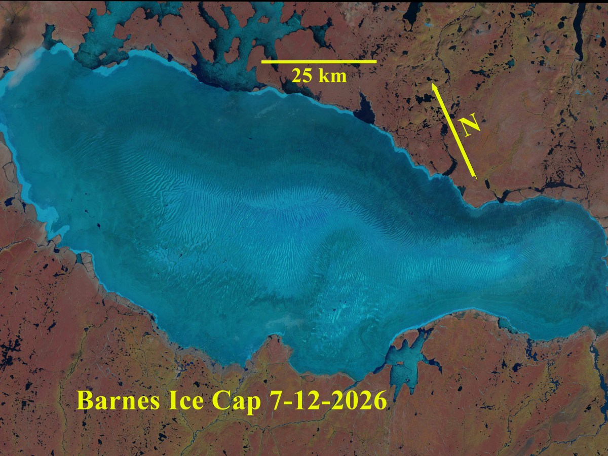 Barnes Ice Cap and Baffin Island Glaciers Lose Snow Cover in July&nbsp;2026