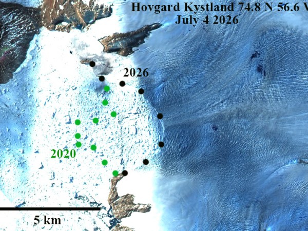 Hovgard Kystland Glacier Rapid Retreat, West&nbsp;Greenland